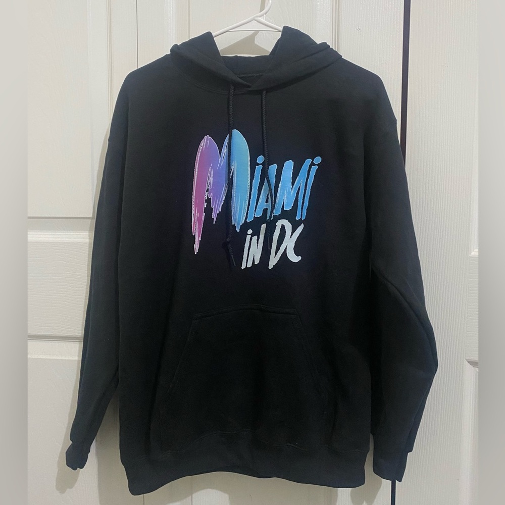 Black ‘Miami in DC’ Printed Hoodie